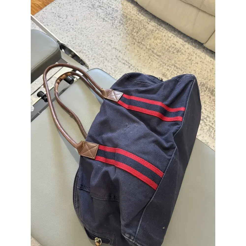 Vintage, Rare Tommy Hilfiger Travel Gym Duffle Bag Crest/Flag Logo, Nice used